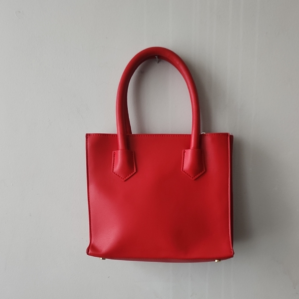 Forever 21 Vibrant Red Tote Bag. New Without Tag - Picture 5 of 8